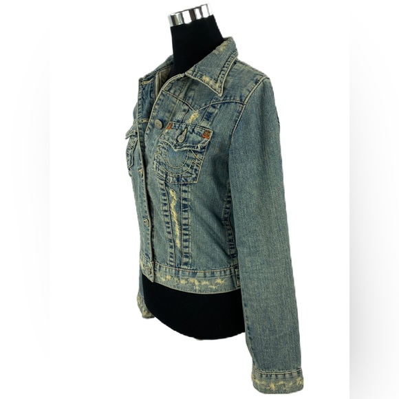 SOLD 😁 True Religion Distressed Denim Jacket - Picture 5 of 12